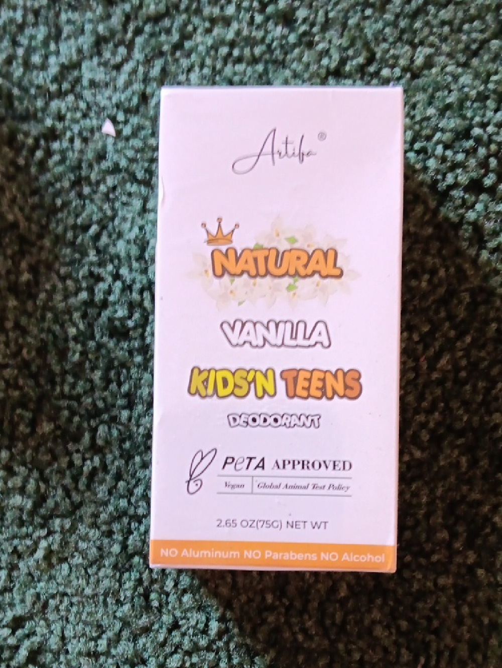 Artifa Natural Vanillia Vegan Teens & Kids Deodorant . 2.65 oz.